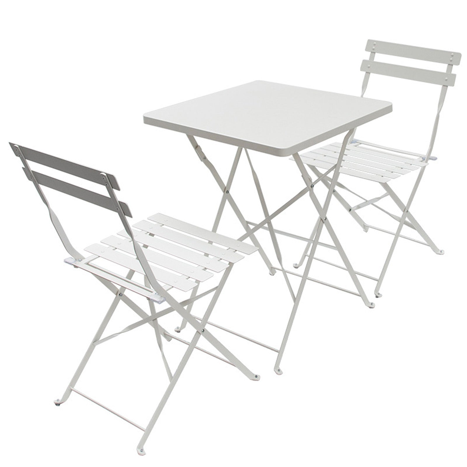 Salon de jardin 3 pièces avec table et 2 chaises pliantes ensemble table pliable table de jardin mobilier d'extérieur bistro set