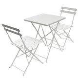 Salon de jardin 3 pièces avec table et 2 chaises pliantes ensemble table pliable table de jardin mobilier d'extérieur bistro set
