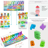 Jouet montessori 45x22,5cm tableau alphanumérique des logarithmes des animaux de la circulation jouets éducatifs pour enfants