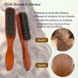 Brosse à barbe en poils de sanglier multifonction brosse à barbe et moustache brosse à cheveux brosse barbe pour cheveux barbe