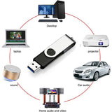 Clé USB haute capacité de 256 Go Hi-Speed 3.0 USB Corps en métal noir élégant et durable pour tablettes, PC, etc.