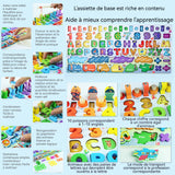 Jouet montessori 45x22,5cm tableau alphanumérique des logarithmes des animaux de la circulation jouets éducatifs pour enfants