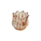 Ornements 6,5x6cm bougeoir tulipe en verre teal décoration de table bougie parfumée décoration d'intérieur petits objets decoratifs