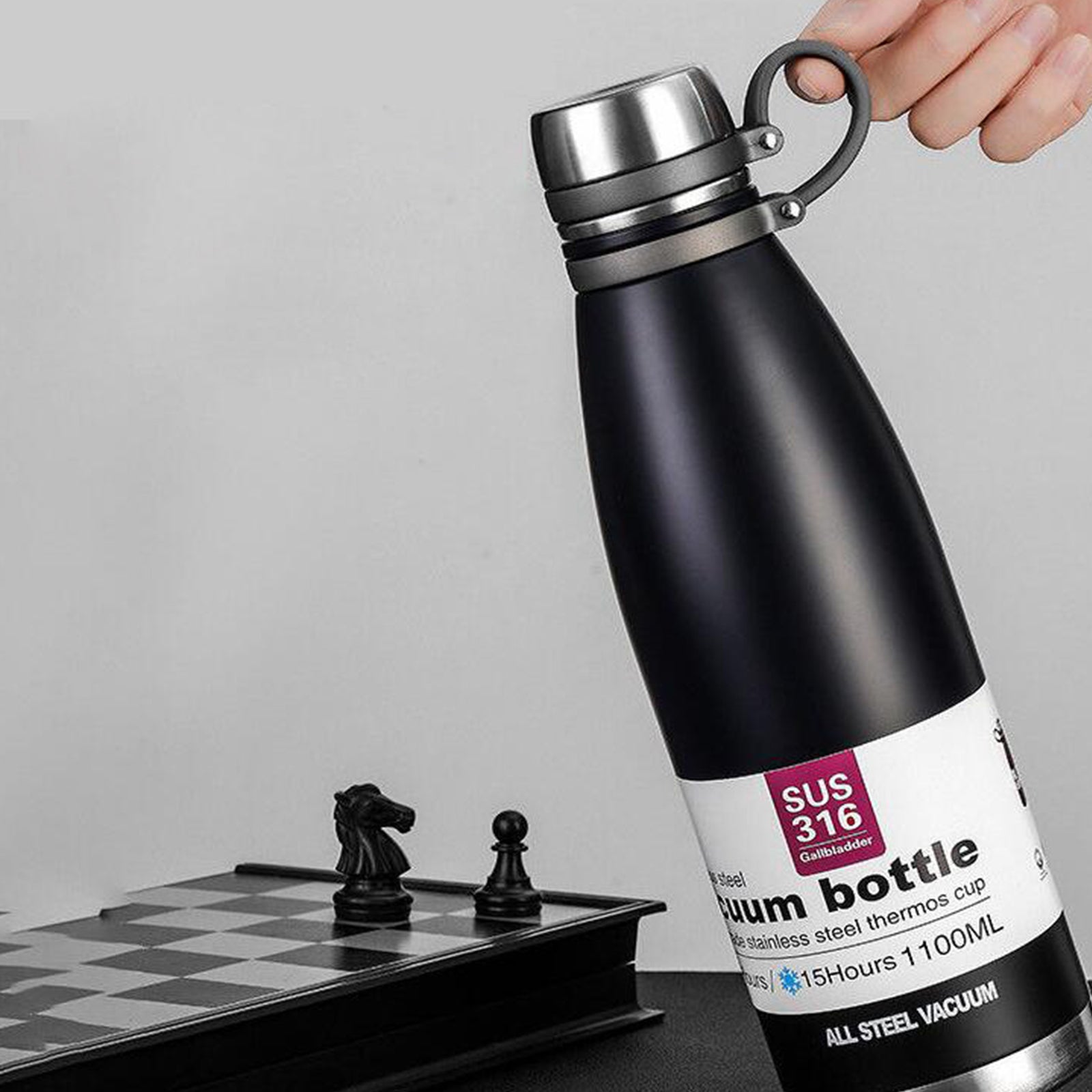 Mug isotherme de grande capacité en acier inoxydable 316 Bouteille de sport d'extérieur Bouteille de sport portable Mug d'eau