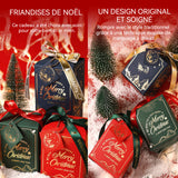 Emballage de noël 3 styles 9 pièces au total coffret cadeau apple box série noël livré avec des rubans et des étiquettes exquises