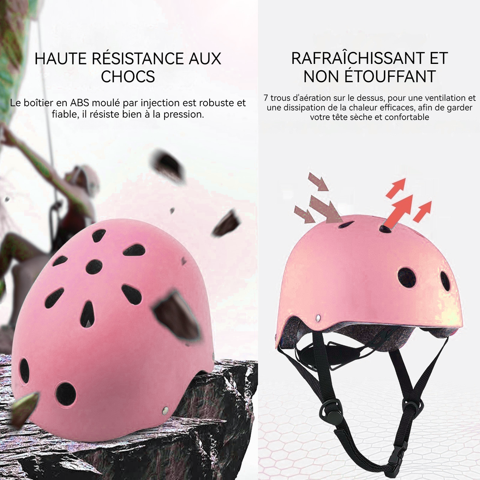 asque de vélo 50-54cm casque d'équitation equipement pilote réglable léger casque léger homme et femme casque moto scooter rose