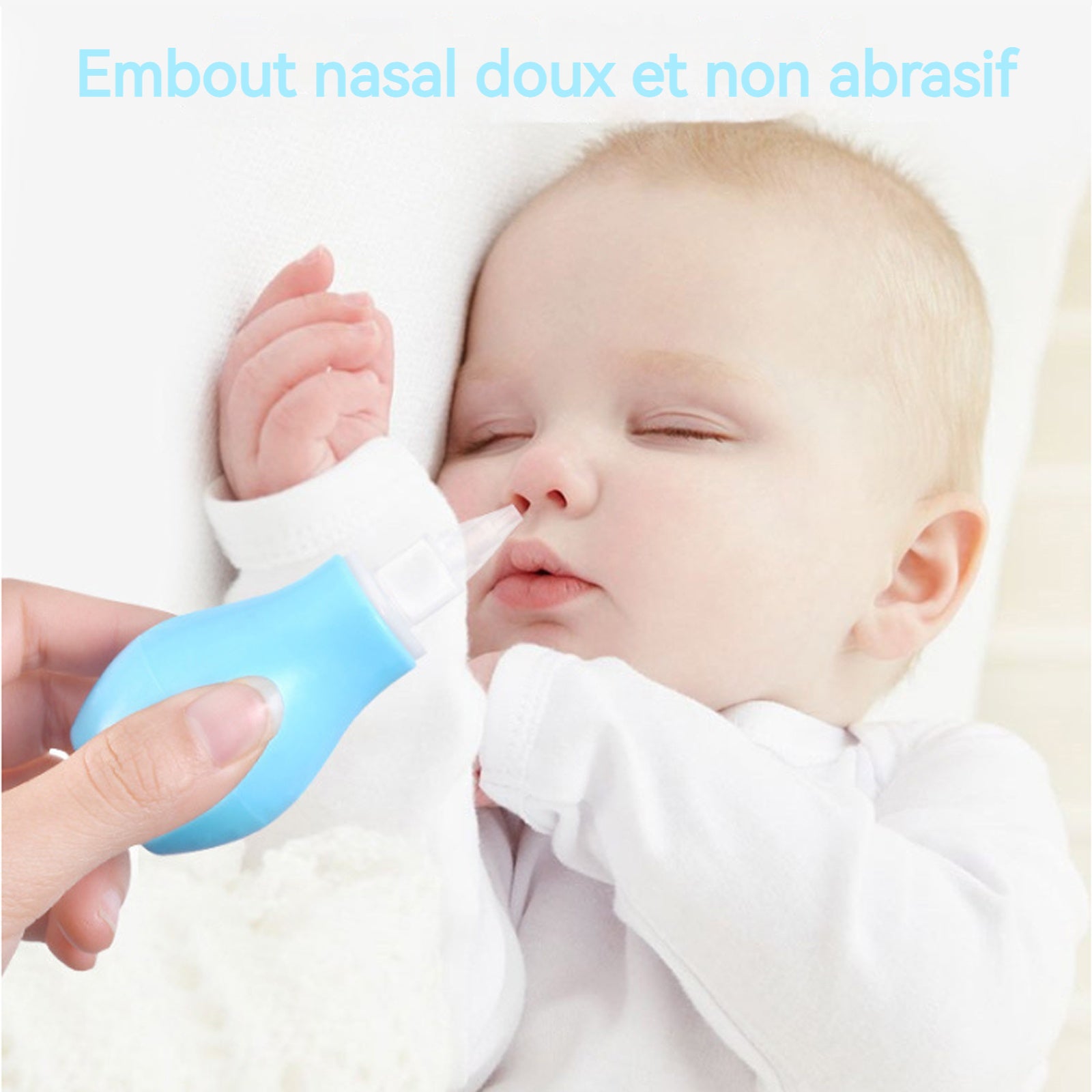 Aspirateur nasal 14g Anti-Reflux Design Silicone Removable Portable Lavable Flexible Silicone Suction Pump Nettoyeur nasal
