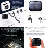 Ecouteurs bluetooth sans fil 36 heures durée d'utilisation réduction bruit à longue portée ecouteurs bluetooth intra-auriculaires