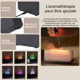 Humidificateur à flamme 250ml veilleuse avec télécommande lumières RVB colorées diffuseur d'arôme diffuseur d'huil maison cadeau