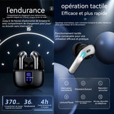 Ecouteurs bluetooth sans fil 36 heures durée d'utilisation réduction bruit à longue portée ecouteurs bluetooth intra-auriculaires