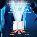 Ventilateur de taille portable d'extérieur portable à chargement USB de cou suspendu sans pales électrique avec éclairage blanc