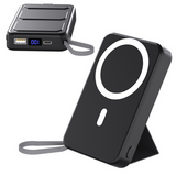 Batterie externe magnétique 10000mAh PD22.5W avec iphone et connecteur type-C Chargement rapide sans fil 15W batterie externe noir
