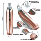 Aspirateur Point Noir 600mAh Réglage à trois vitesses Sept embouts Chargement USB Portable Aspirateur Point Noir électrique