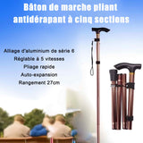 Batons de randonnée 27-95cm bâton de trekking pliable télescopique fibre bâtons de trekking rétractables canne de marche pliable