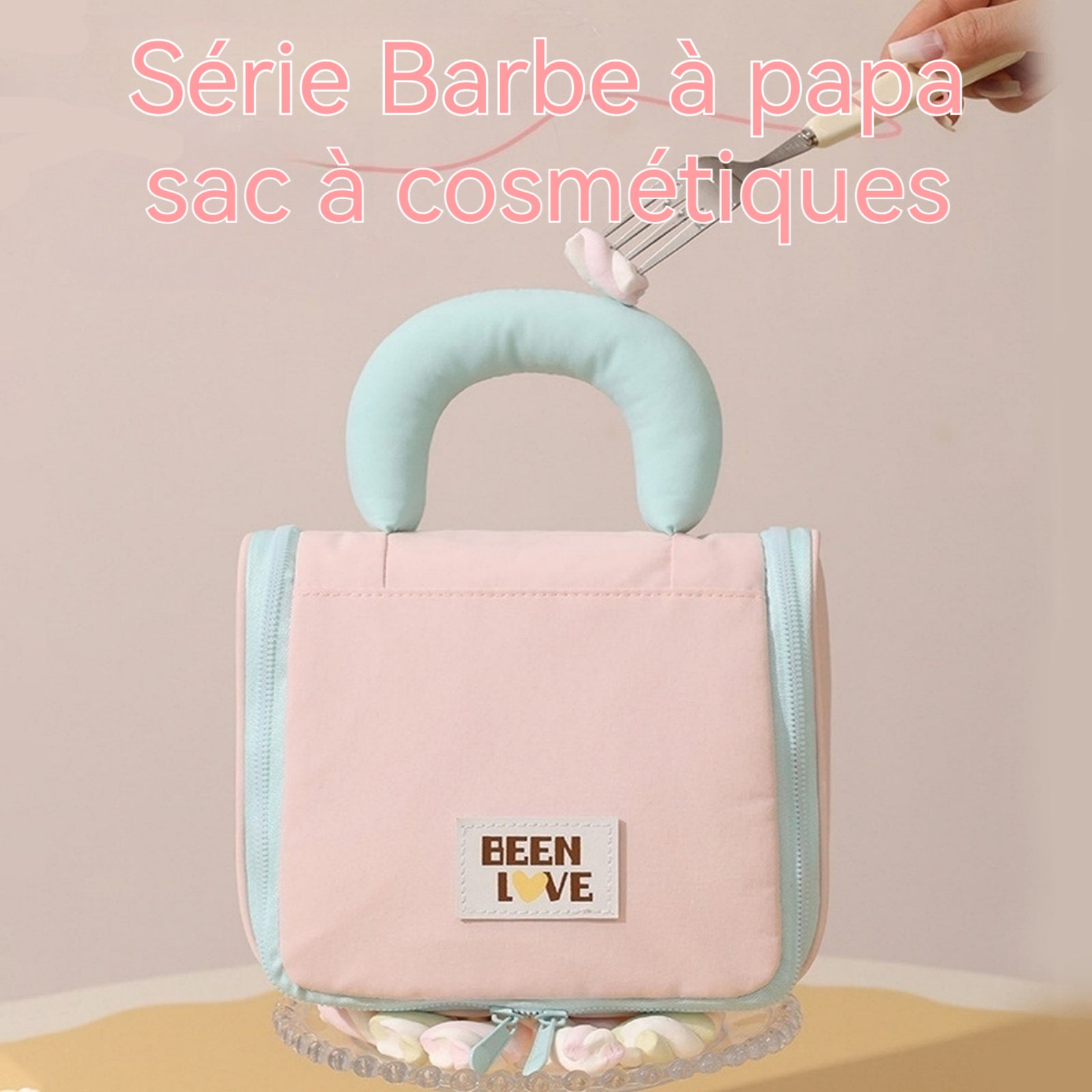 trousse de toilette voyage 152g Imperméable Nylon Cintre Grande capacité Résistant à l'abrasion Portable Trousse de Toilette Femme