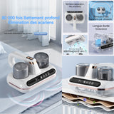 Aspirateur anti acariens 10000pa avec lumière UV et Technologie ultrasonique avec Capteur d'Acariens et écran numérique Intelligent