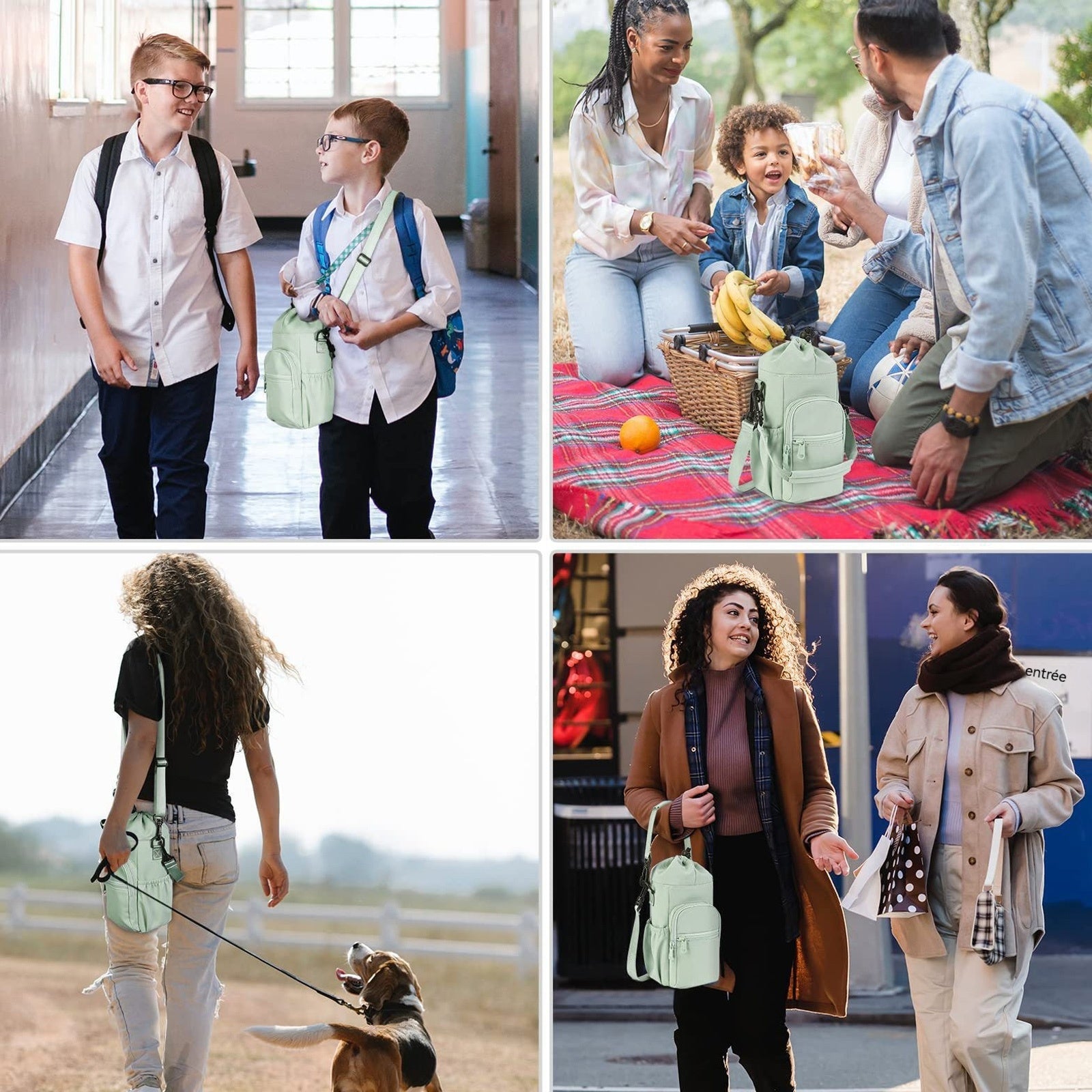 Housse verre Porte-bouteille isotherme 1000 ml avec bandoulière et poche pour téléphone Grande poche avant Parfait pour le sport