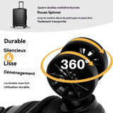 Valise moyenne 53x36x23cm 38L étanche à l'eau et antivol interface usb anti-rayures valise cabine valise de voyage bagages cabine