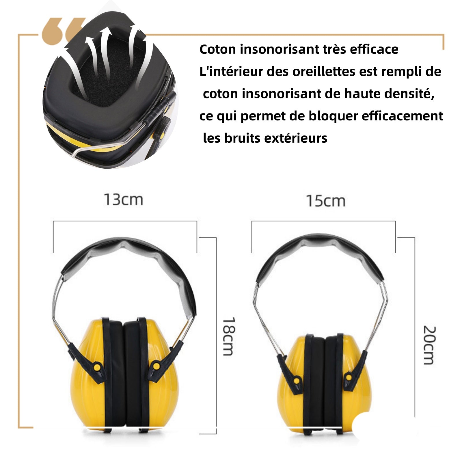 asque antibruit 35db taux de réduction du bruit casque antibruit casque réduction bruit protège-oreilles isolation phonique totale