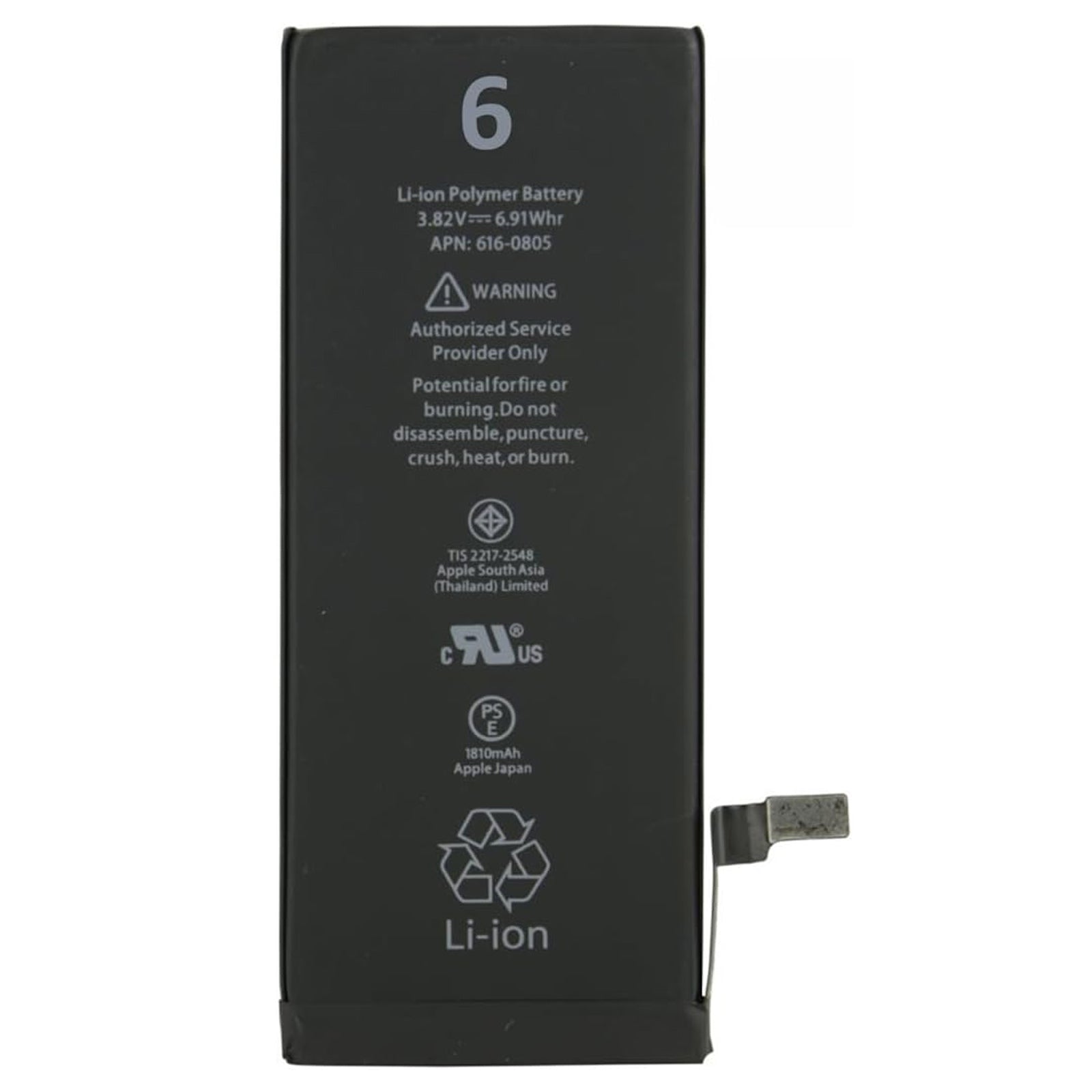 Batterie pour iPhone 6 Interne Li-ION Remplacement de la Batterie avec boîte à Outils Instructions de Remplacement la Batterie