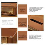 Ornements 14,5x24x8cm boîte à mouchoirs en fer pour le salon boîte à tiroirs en métal objets de décoration petits objets decoratifs