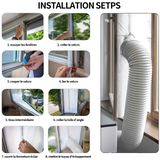 Joint de fenetre climatisation 3 m tissu oxford double trou épaissir convient aux climatiseurs déshumidificateurs et sèche-linge