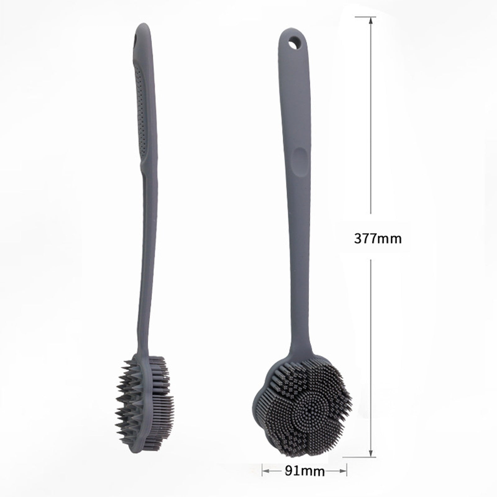 Brosse Dos Douche 377x91x37xmm Nettoyage en profondeur Les deux côtés disponibles et Matériaus sûr Confortable Brosse de Bain