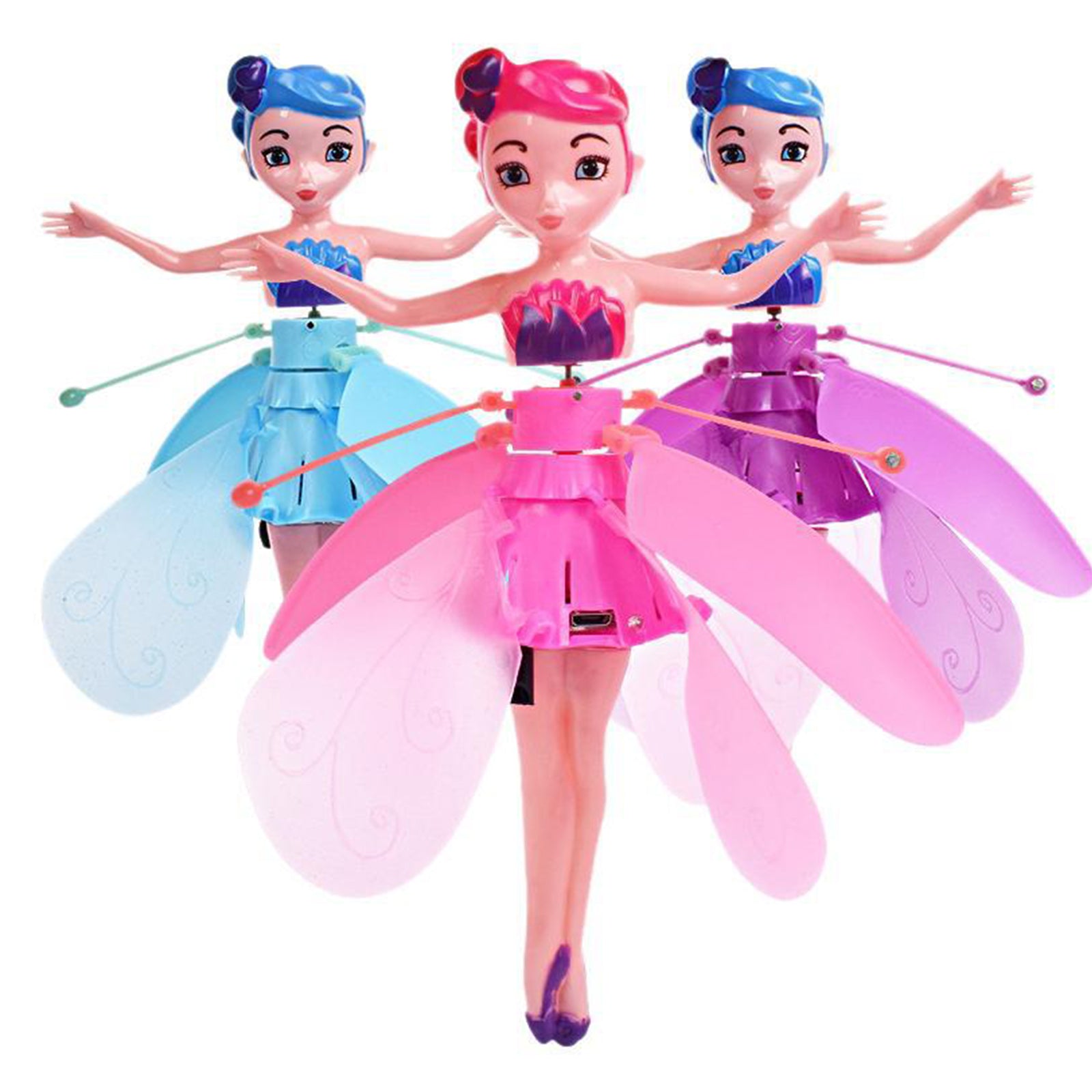 Jouet Volant 3pcs Flying Fairy Styling Hovering Colourful Safety USB Charging Eco-friendly Drop-proof  Mini drone pour enfants