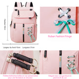 artable 31x45x13cm sac à dos rose grande capacité convient pour l'école/les voyages/le shopping/les fêtes cartable pour fille