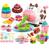 Accessoires en pâte à modeler pour enfants 19PCS avec 8 boîtes de pâte à modeler machine à glace outils de pâte à modeler enfant