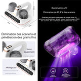 Aspirateur anti acariens 10000pa avec lumière UV et Technologie ultrasonique avec Capteur d'Acariens et écran numérique Intelligent