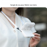 Ventilateur portatif avec miroir ventilateur de charge d'urgence portable d'extérieur USB pliable mini électrique portatif blanc