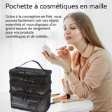 trousse de toilette 165g Grande ouverture Respirant Visible Résistant à l'abrasion Portable Grande capacité sac à cosmétique