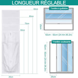 Joint de fenetre climatisation 162x25cm ouverture unique style de fermeture éclair convient au déshumidificateur de climatiseur