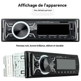 Autoradio Bluetooth 12V Sortie haute puissance à 4 canaux 18 stations de radio peuvent être préréglées Chargement rapide USB noir
