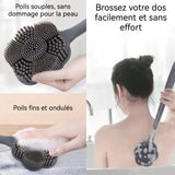 Brosse Dos Douche 377x91x37xmm Nettoyage en profondeur Les deux côtés disponibles et Matériaus sûr Confortable Brosse de Bain