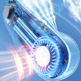 Ventilateur de cou sans feuilles   2400mA   Affichage numérique intelligent   Refroidissement rapide   Ventilateur de nuque