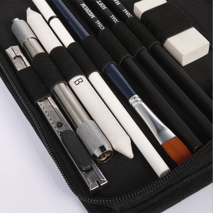 Ensemble de peinture au crayon de croquis ensemble de pinceaux de papeterie d'art de dessin professionnel ensemble d'outils d