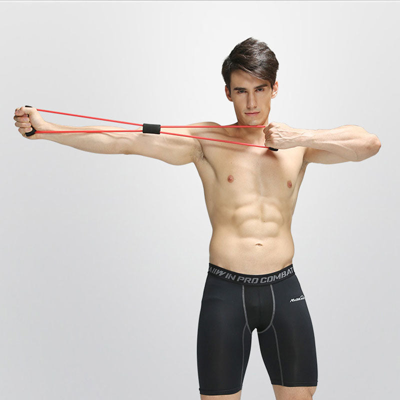 TD® Tube Bande Résistance Latex Professionnel Exercice Yoga Elastique Aérobic Type Convient pour le yoga,Figure 8 Rallye-rouge