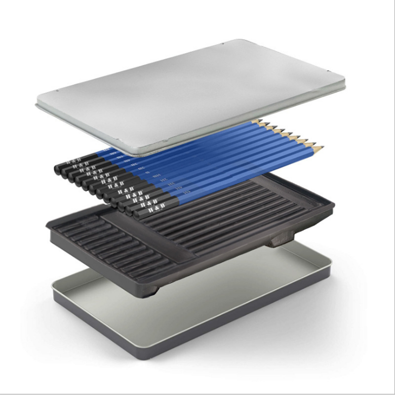 12 pièces de crayon de croquis ensemble de crayons de croquis fournitures d'art ensemble de stylos de peinture crayon de boît