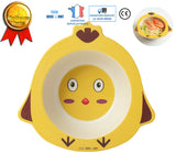 TD® Bol bebe repas enfant anti renversement micro onde 4 mois poussin assiette dejeuner apprentissage profond mignon jaune bambou