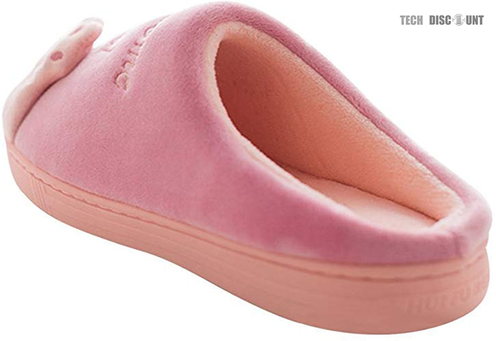 TD® Mignon Chat Pantoufles Pantoufles Intérieur Anti Slip Chaussures pour Les Femmes Et Les Hommes,Cône Violet,