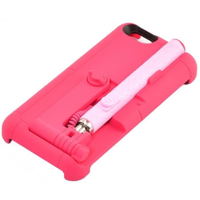 TD® Coque pour iPhone 6 / 4.7 inch / Diffusion vidéo direct Coque de téléphone dédié levier Retardateur de téléphone mobile Rouge