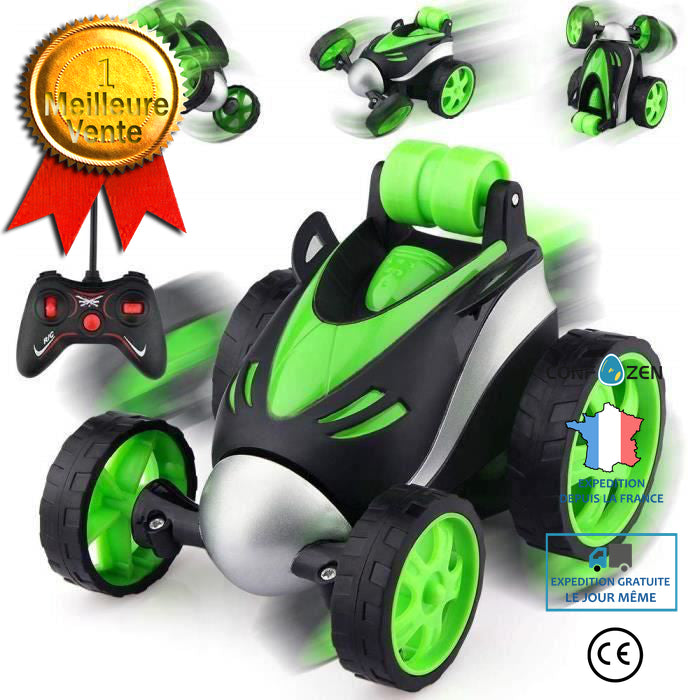 TD® Voiture à Quatre Roues,Véhicule télécommandé,Rotation à 360 degrés, Sûr et Durable,Cadeau cadeau de Noël pour enfants-Vert