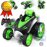 TD® Voiture à Quatre Roues,Véhicule télécommandé,Rotation à 360 degrés, Sûr et Durable,Cadeau cadeau de Noël pour enfants-Vert