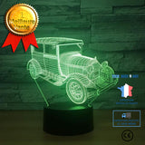 TD® Lampe optique poser décoratif tactile 7 couleurs illusion optique - ancienne voiture - faible consommation câble USB 3 piles AAA