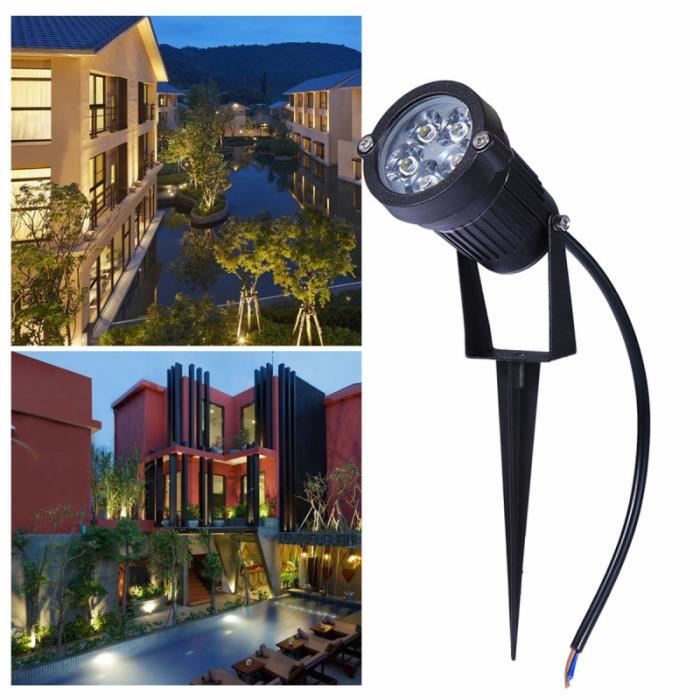 TD® 2 pièces 5W Lampe solaire jardin extérieur étanche pour pelouse allée cour allée patio terrasse passerelle-projecteur Externe