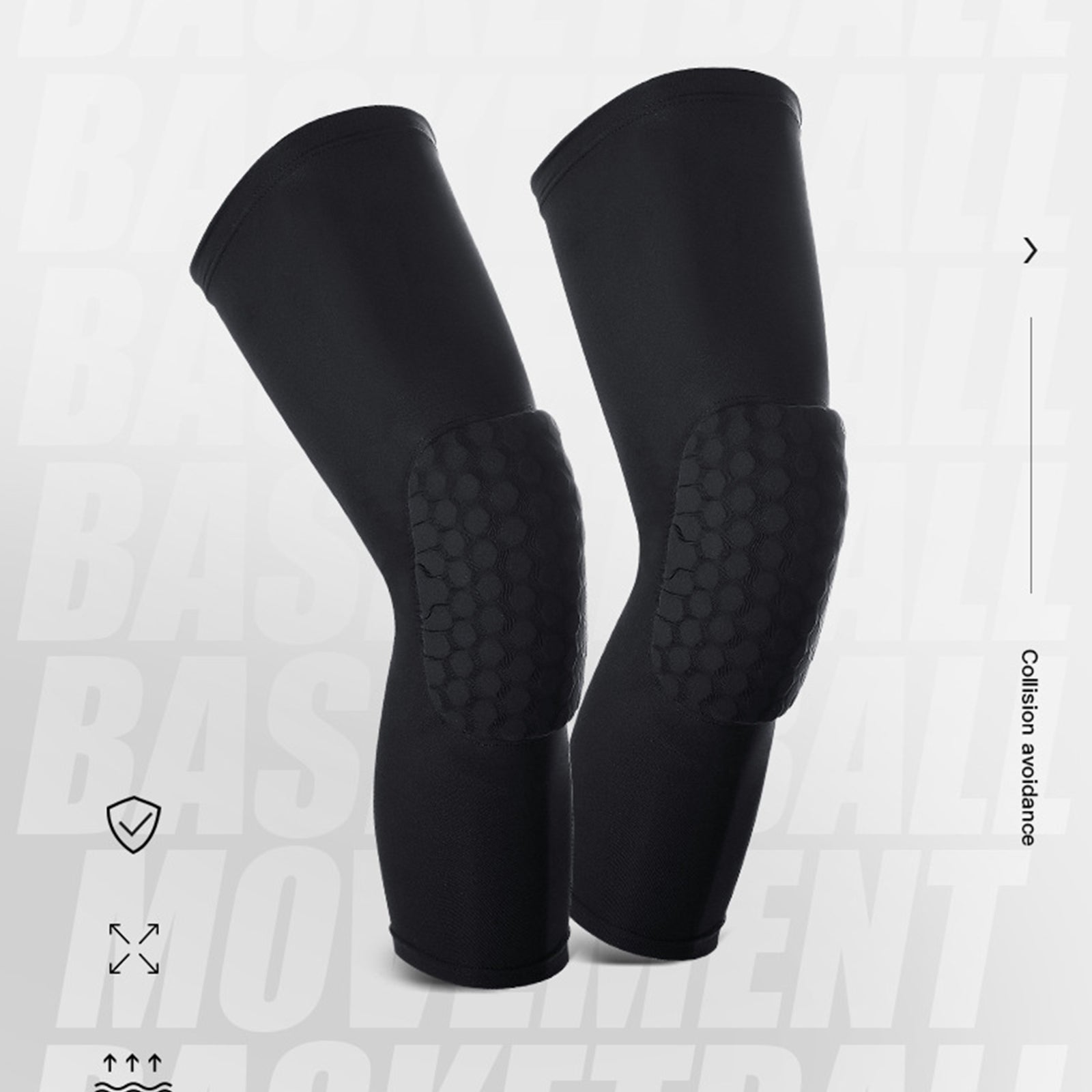 TD® 1 Paire de Jambière Rembourré Manchon de Jambe Genouillère Protection Molletière Respirant Sportif adulte Pour Football Basket-b