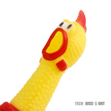 TD® Jouet pour chien en plastique résistant solide poulet jaune qui couine pour chien qui s'ennuie à mâcher animaux de compagnie bru