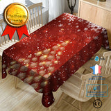 Nappe de Noël (150x300cm) #Mo-467,Nappe de salon à la maison, imperméable et anti-brûlure, Holiday Party